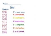 English worksheet: Time