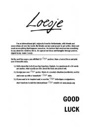 English worksheet: Creative Writing Exercise - LOESJE Posters