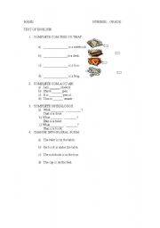 English worksheet: demonstrative pronouns this/that