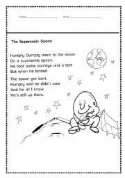 English Worksheet: Humpty new version