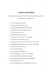 English Worksheet: Reviewing Common Errors