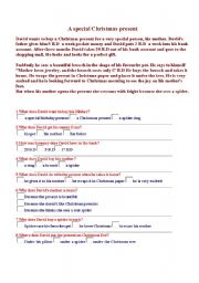 English Worksheet: birthday gift