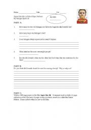 English Worksheet: Super Size Me worksheet