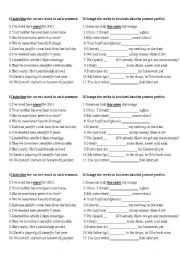 English Worksheet: present perfect