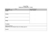 English Worksheet: lesson plan-template