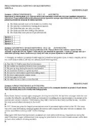 English worksheet: TEST 5 - NATURE, STATE AND SOCIETY - A