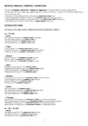 English Worksheet: Reported speech - special introductory verbs