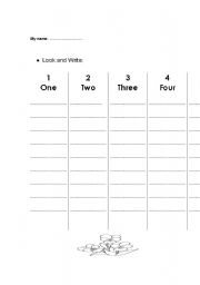 English worksheet: numbers from 1-5