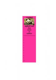English worksheet: Panda spellings