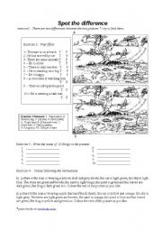English Worksheet: spot the differences