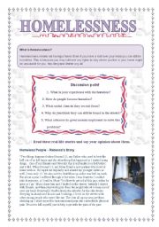 English Worksheet: Homelessness