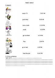 English worksheet: Daily Routine