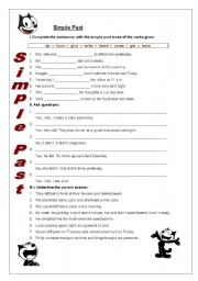 English Worksheet: Simple past review exercises