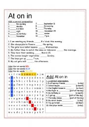 Time Prepositions : At - On - In