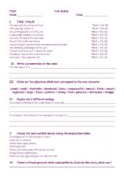 English Worksheet: The wand