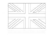 English Worksheet: Union Jack flag