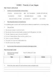 English Worksheet: Friends in Las Vegas