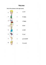 English worksheet: Feelings