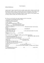English Worksheet: Word formation