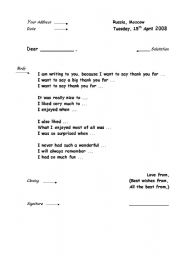 English worksheet: letter