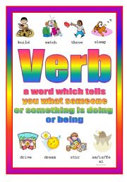 English Worksheet: Verb Poster 2nd of 4