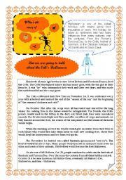 English Worksheet: HALLOWEEN - PART 1/3