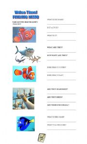 English Worksheet: Movies: FINDING NEMO 