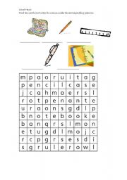 English worksheet: School Materials