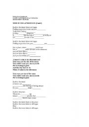 English worksheet: nine in the afternoon /  panic at the disco