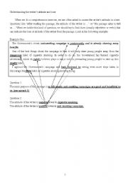 English Worksheet: Comprehension skills