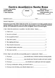 English Worksheet: Spelling Test   Sixth grade