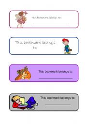 English Worksheet: Bookmarks