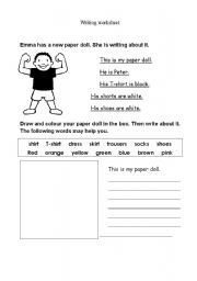 English Worksheet: clothing worksheet