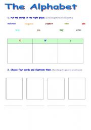 English Worksheet: The alphabet