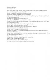 English worksheet: Idioms with at