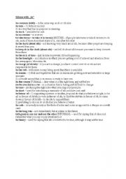 English worksheet: Idioms with in