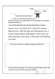 English Worksheet: punctuation