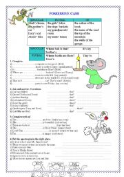 English Worksheet: Possessive case