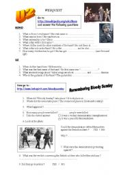 English Worksheet: U2 webquest