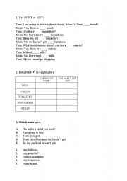 English Worksheet: some or any