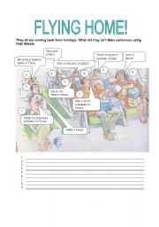 English Worksheet: FLYING HOME