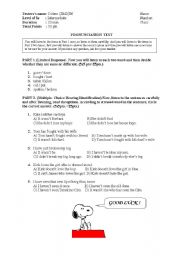 English Worksheet: PRONUNCIATION TEST