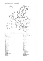 English Worksheet: european union worksheet