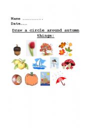 English Worksheet: Autumn 