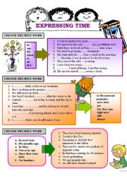 English Worksheet: EXPRESSING TIME