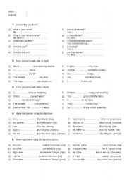 English Worksheet: worksheet
