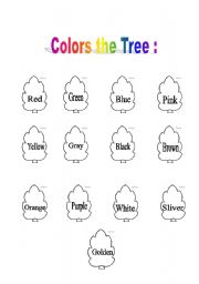 English Worksheet: colors and learn