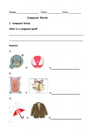 English Worksheet: compound words