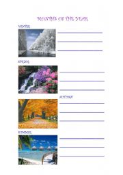 English worksheet: Months of the year