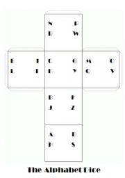 English worksheet: The Alphabet Dice